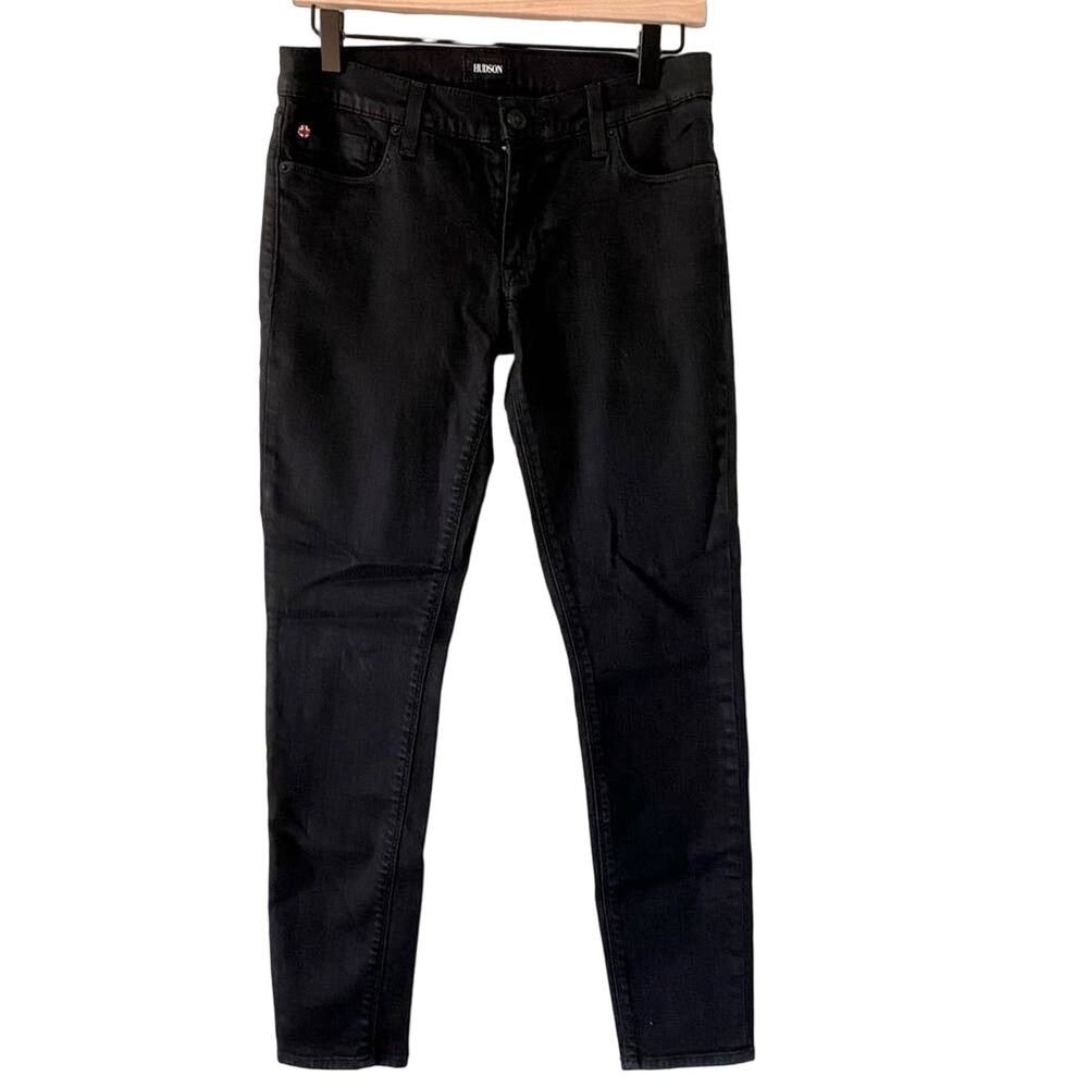 HUDSON Women's Black Charcoal Jeans Denim Skinny Legging